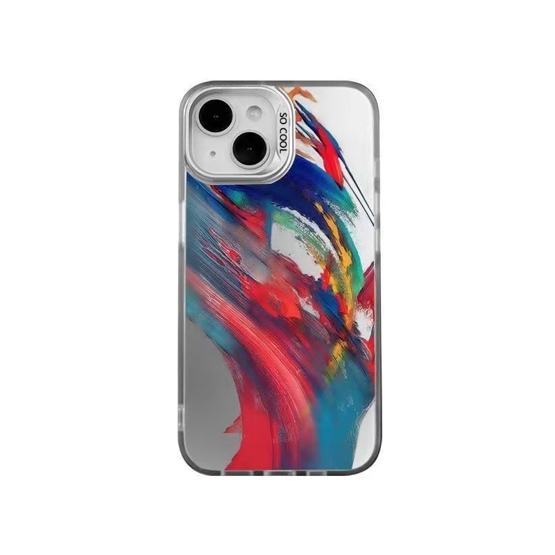 Nueva personalidad salpicada de tinta para iPhone 16 funda para teléfono móvil Apple 15promax/14 anti-caída 13pro12 Europa y América
