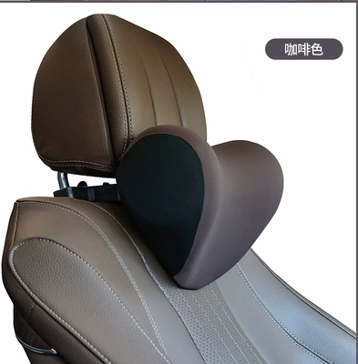 neck pillow memory cotton car — Headrest - brown-heart-shaped-comfortable-ice-silk-cloth