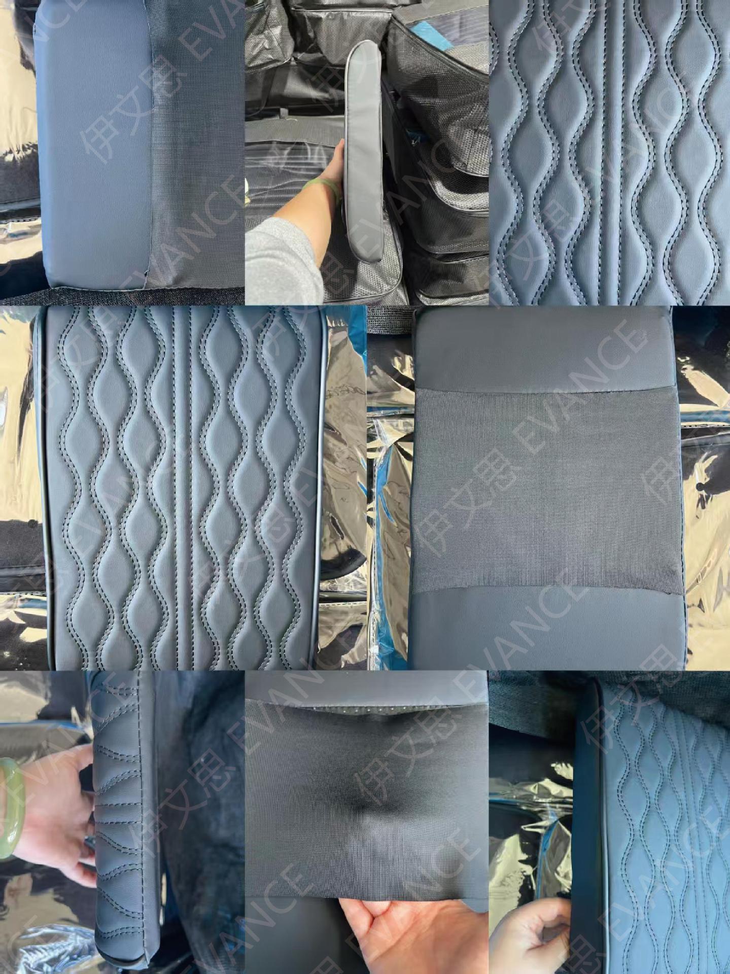 Car armrest box booster pad memory cotton car armrest box pad thickened nappa leather armrest box cover water corrugated