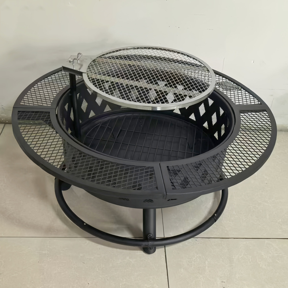 Parrilla al aire libre transfronteriza horno para cocinar té horno conjunto completo horno de patio al aire libre tabla de calefacción parrilla de doble capa