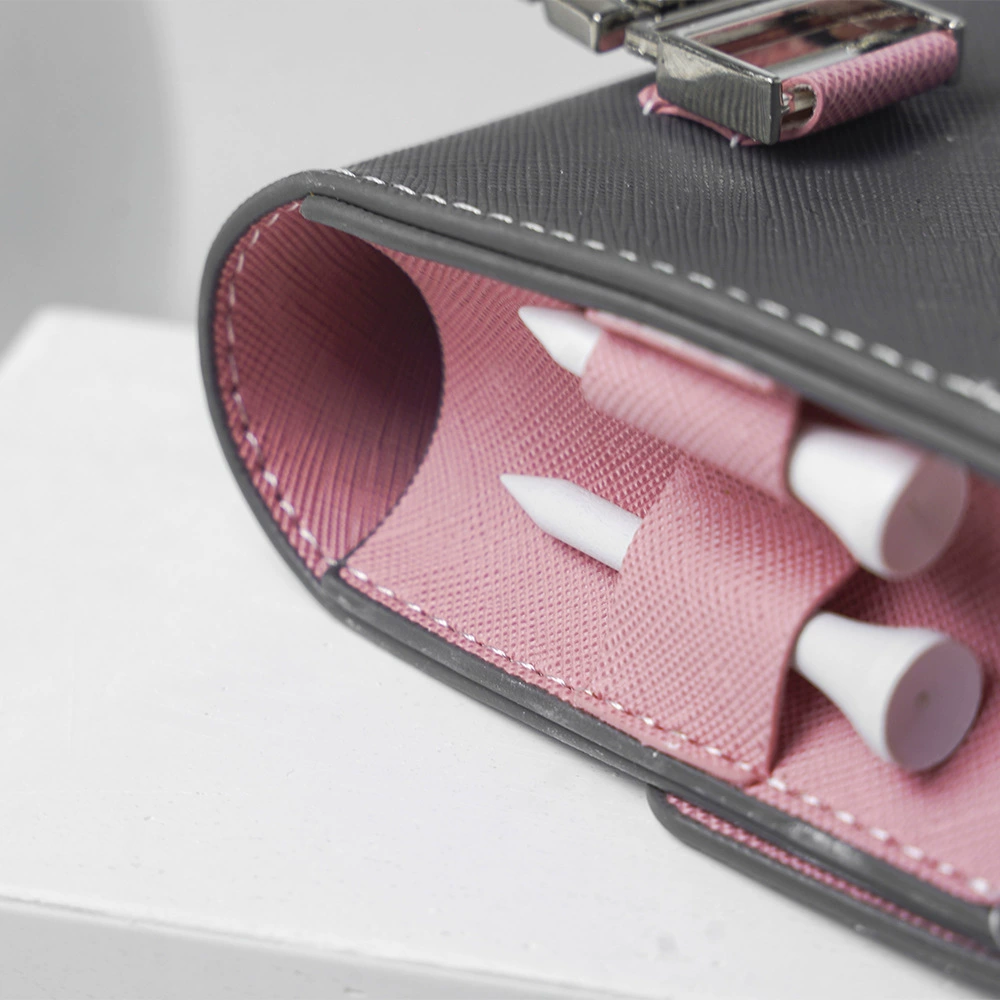 Golf rangefinder magnetic case leather storage box rangefinder protective leather case waist golf bag