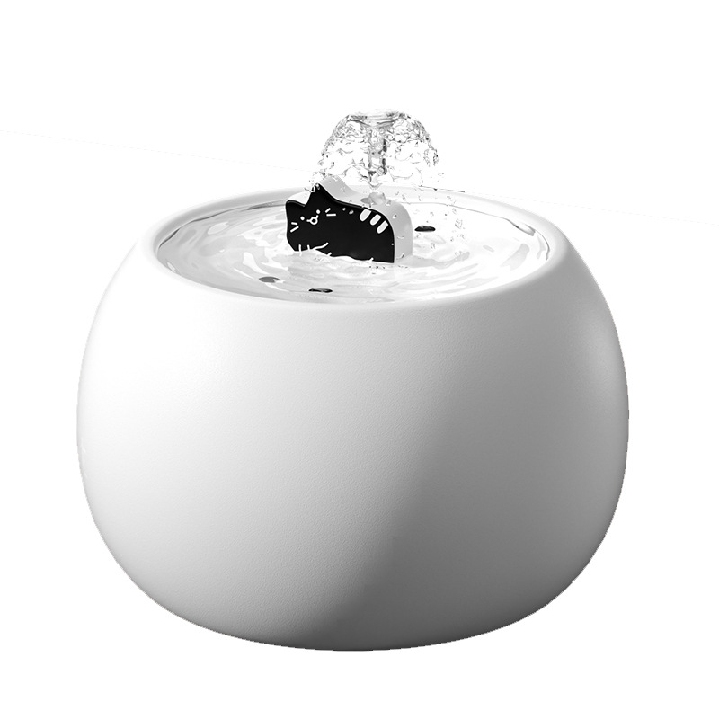 Bebederos de cerámica para gatitos de dibujos animados en blanco y negro para mascotas