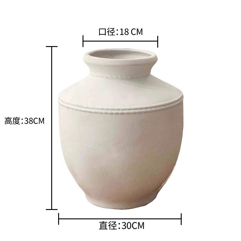 侘寂风铁锈陶罐做旧中式陶瓷花瓶插花高级感客厅玄关装饰花瓶摆件|undefined