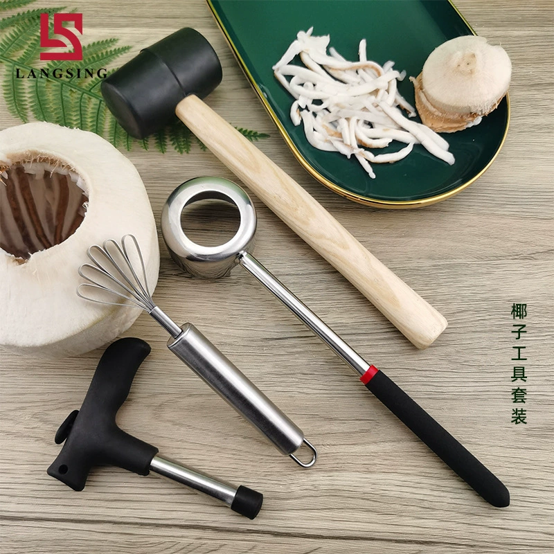 В наличии машина для открывания кокоса из нержавеющей стали машина для открывания кокоса костюм дырокол для открывания скорлупы кокоса формирователь кокосового ореха инструмент для открывания