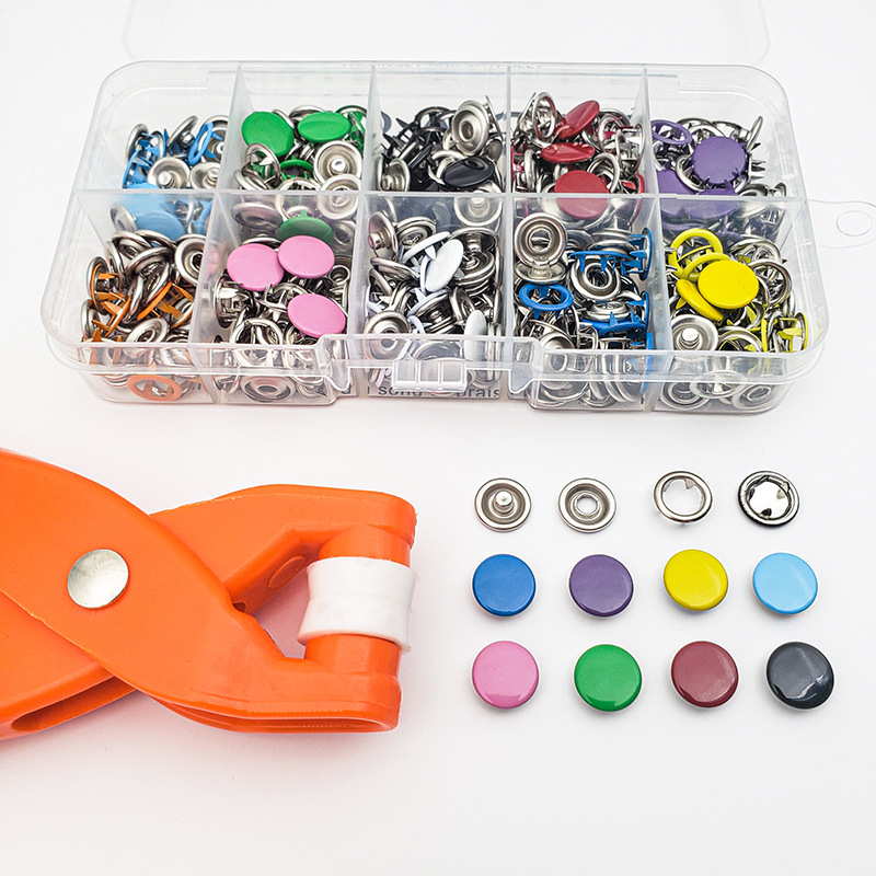 免缝免钉婴儿儿童宝宝纽扣 五抓扣套装 扣实心工具钳子母扣暗扣