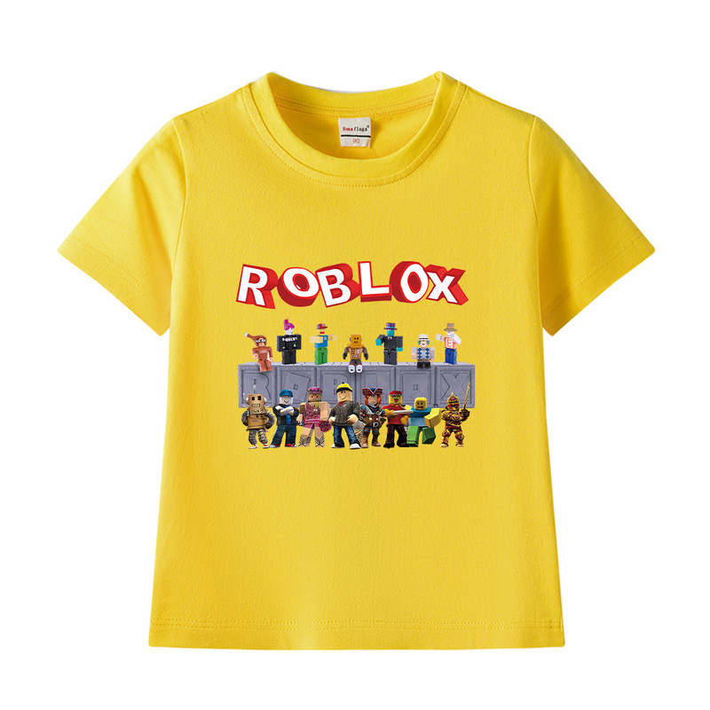 ROBLOX cartoon print children's clothing spot wholesale children's cotton T-shirt short sleeve pullover round neck jacket summer thin