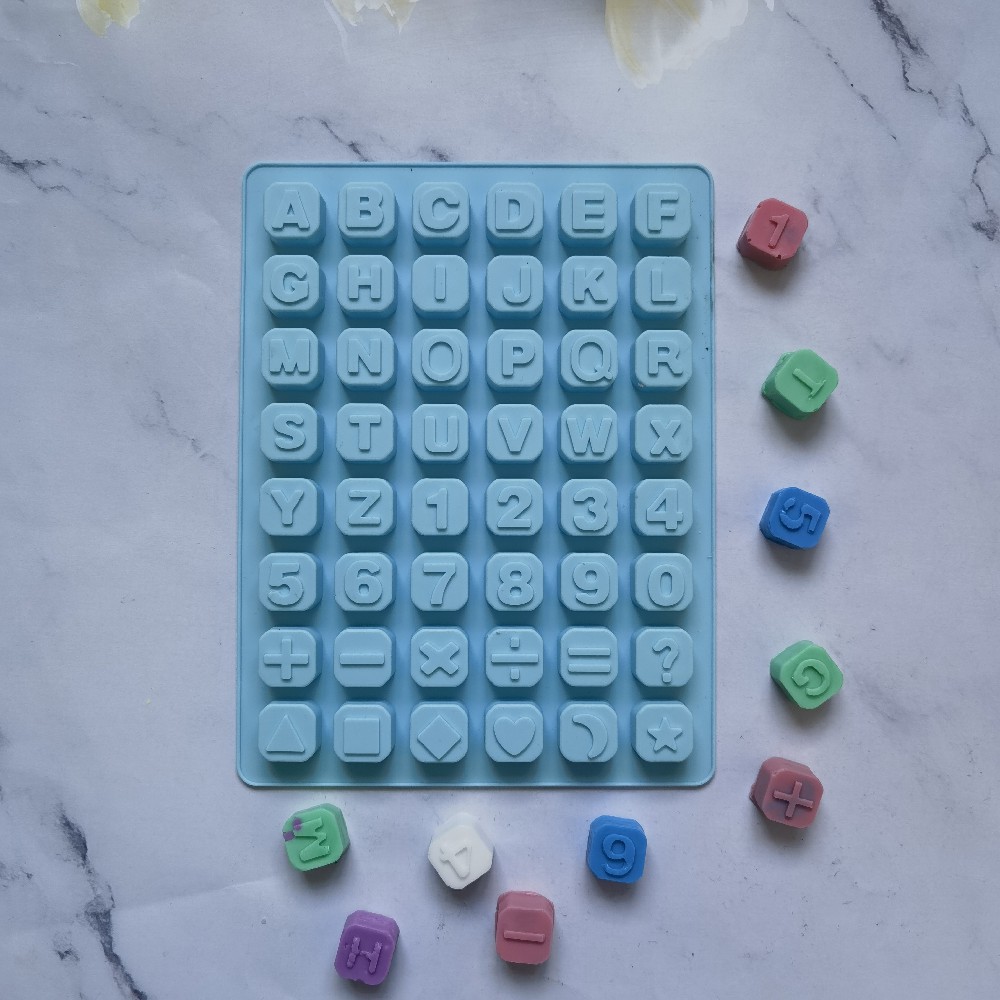 键盘字母数字389巧克力硅胶模具蛋糕布丁甜点模具肥皂烘焙用具蓝