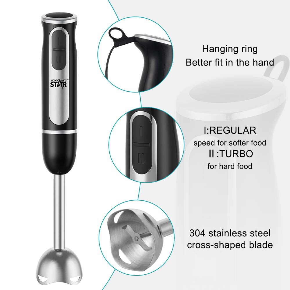 Winning Star Cross-border US 110V jugo cocina carne molida mezclador de mano multifuncional juego de 2 piezas