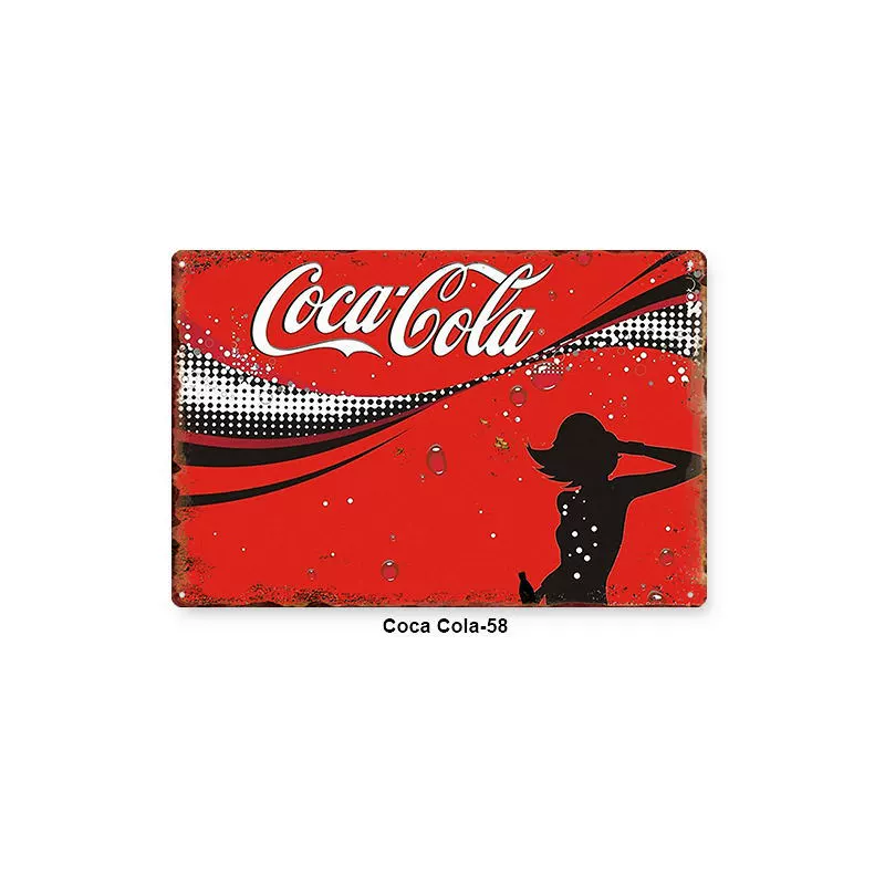 Настенная полка с изображением Coca‑Cola, винтажная поцарапанная металлическая плакат, 20×30 см