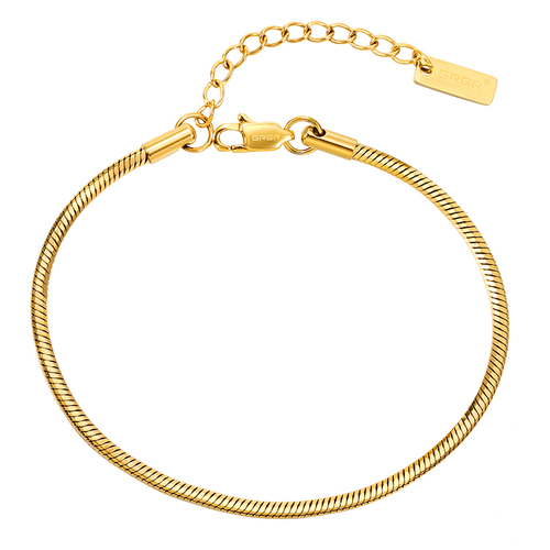Internet celebrity mini titanium steel bracelet for women, fashionable and versatile ins Korean version of titanium steel without fading niche design, round snake chain