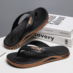 New simple flip-flops for men, non-slip, outdoor casual flip-flops, men's beach fashion sandals wholesale