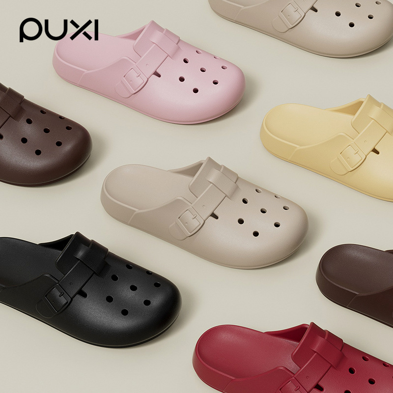 Puxi 2025 Birkken Baotou Slippers Women's EVA Hole Shoes Summer Outer Wear Non-slip Deodorant Outdoor Garden Shoes