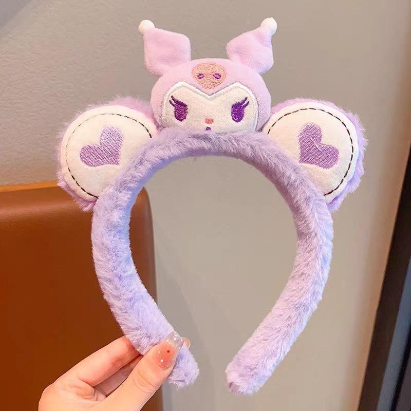 子供の漫画サンリオヘッドバンド女性かわいいクロミシナモンドッグ洗顔ヘッドバンド秋と冬のぬいぐるみ愛ヘッドバンド|undefined