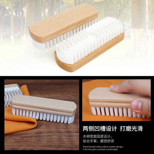 Yingte suede brush suede rubber shoe brush beech wood suede snow boot brush cleaning brush wholesale shoe gifts