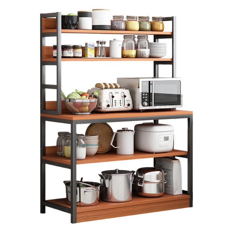Estante de almacenamiento de cocina piso estante de almacenamiento de múltiples capas mesa de corte de vegetales hogar multifunción horno de microondas misceláneas Mesa