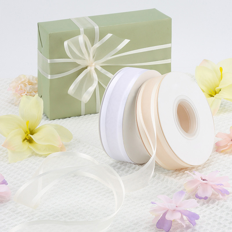 Hilo de nieve de ala ancha de Huaxi, gasa suave, cinta de regalo de flores, cinta de pastel, caja de regalo de dulces de boda, brida decorativa