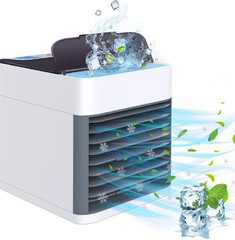 Cross-border Mini Evaporative Air Conditioner Model 2 and 3, Water Cooling Mist Air Fan, Portable Cooling Desk Small Refrigerator