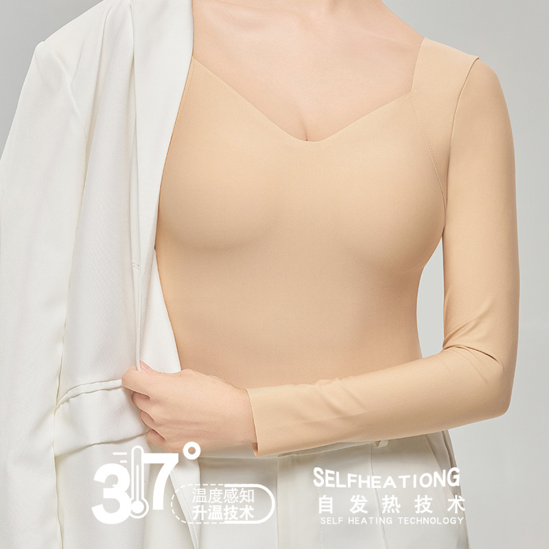 HYALURONIC ACID 내부 스킨 뷰티 의류 가을 및 겨울 외투 속옷 속옷 가슴 패드 슈퍼 대형 탄성 열 속옷