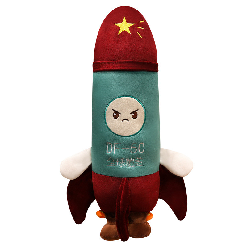 创意东风导弹玩偶儿童陪睡长条抱枕导弹模型毛绒公仔挂件礼物批发|undefined