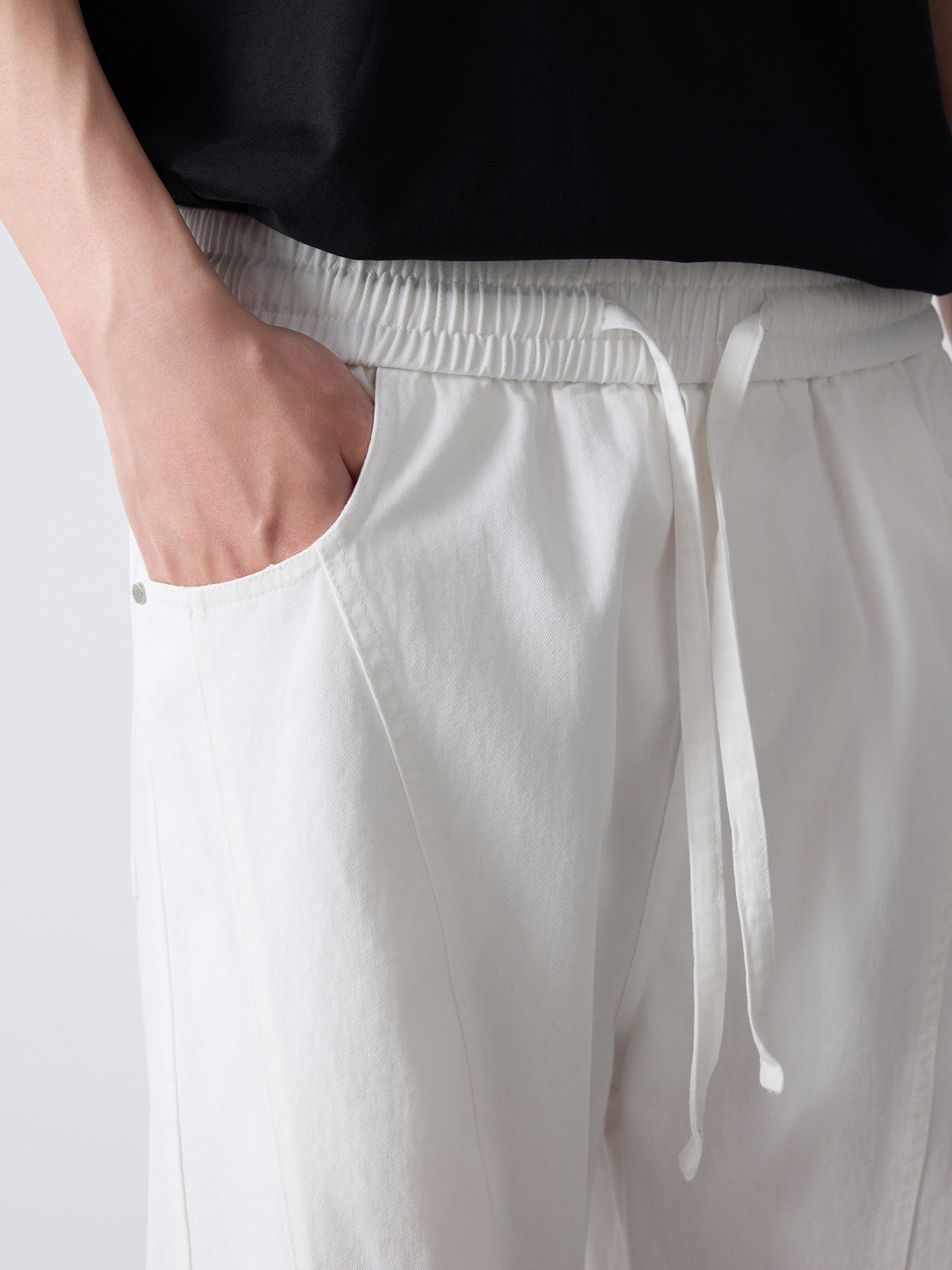 Quần jean nam ống rộng phong cách Mỹ chất liệu cotton — đen