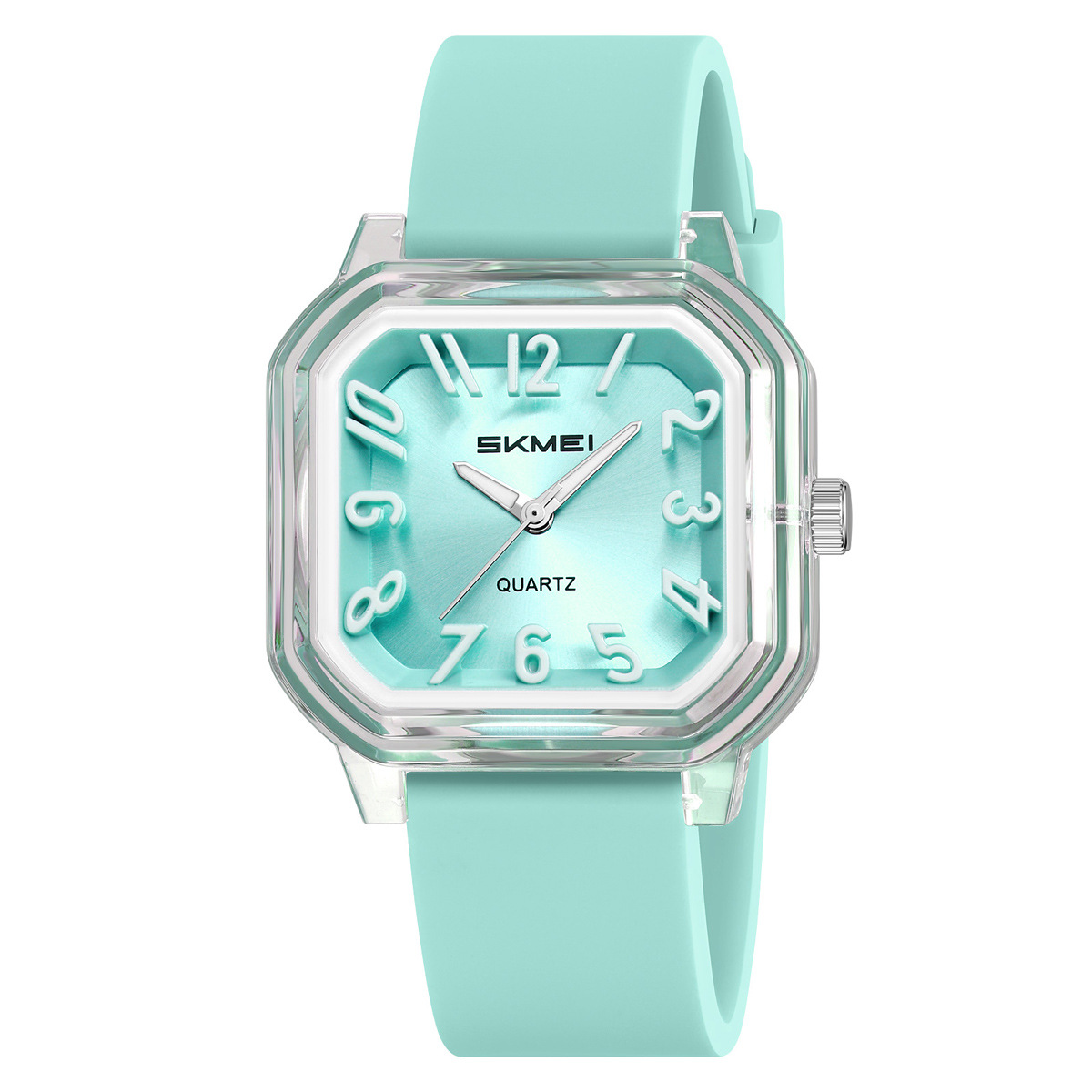 Momento de los Estados Unidos y Corea del Sur ins pequeños relojes cuadrados de mujeres correa de silicona de color retro relojes de mujer viajeros con reloj de cuarzo suministro