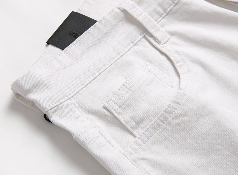 Pantaloncini jeans uomo distressed taglio dritto casual vintage_voghion.com