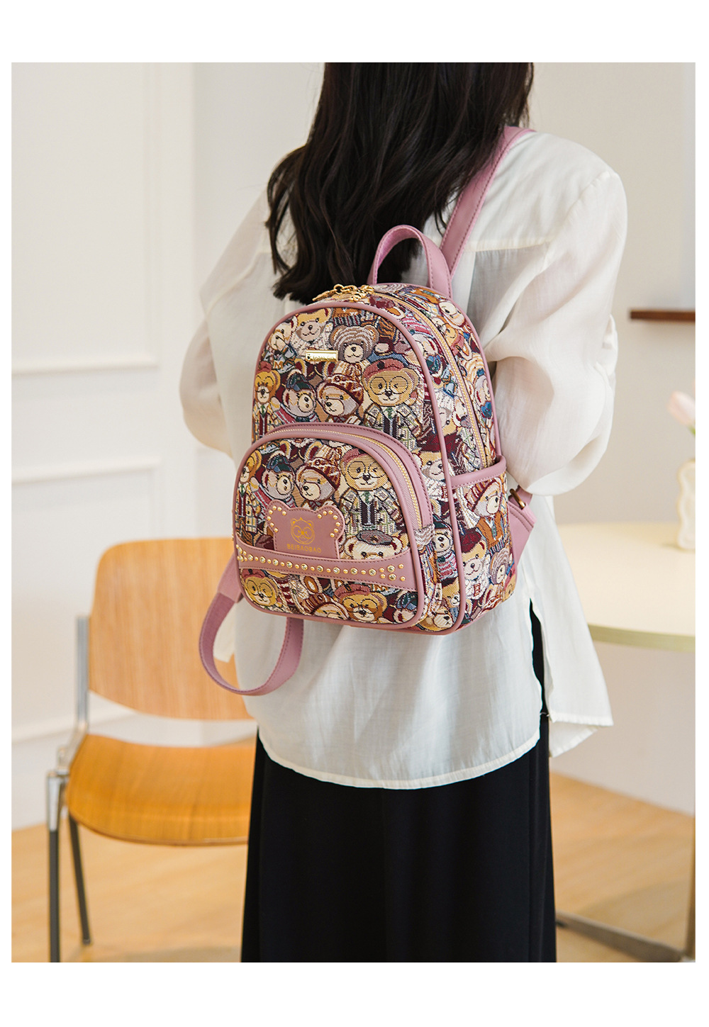 backpack women 2024 new fashion women's bag niche canvas bag casual small schoolbag_voghion.com