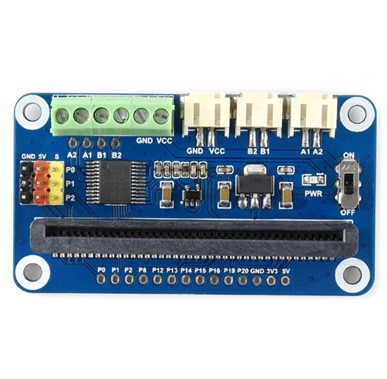 Micro:bit电机驱动板 直接插入使用 可驱动两路直流电机 三路舵机
