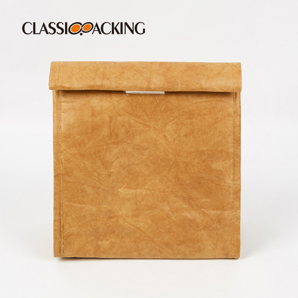 Fábrica al por mayor protección del medio ambiente DuPont material de papel sobre bolsa de papel de aluminio bolsa de almuerzo interior bolsa portátil de conservación de alimentos