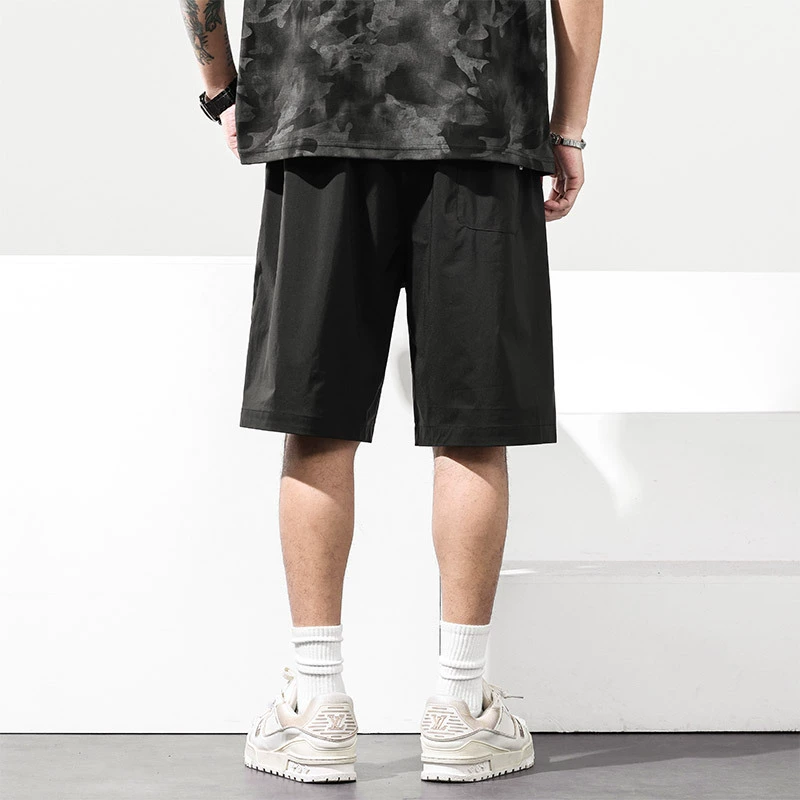 Breathable light and thin trousers, silk shorts for leisure, plus size, loose fit