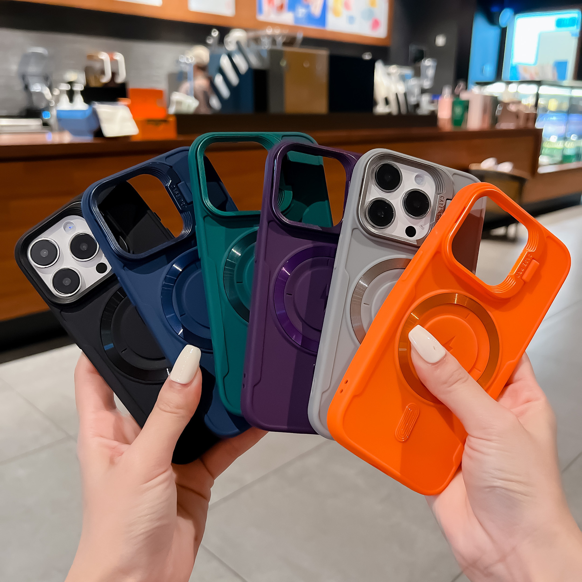 Funda suave mate compatible con iPhone 16, cubierta protectora con soporte para lente de Apple 17, Apple 17 Air.