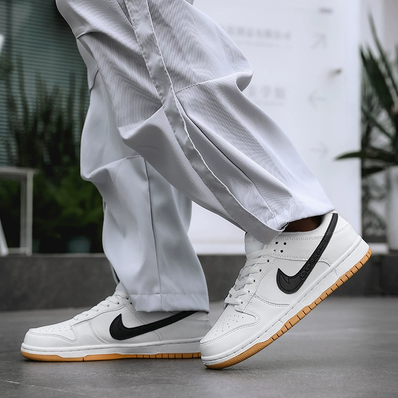 [Фабрика Путиань] Мужские кроссовки AJ Dunk, белые, низкие, стиль Chino, большой друг Keshiyang, женские Air Force No.1, бордовые кеды