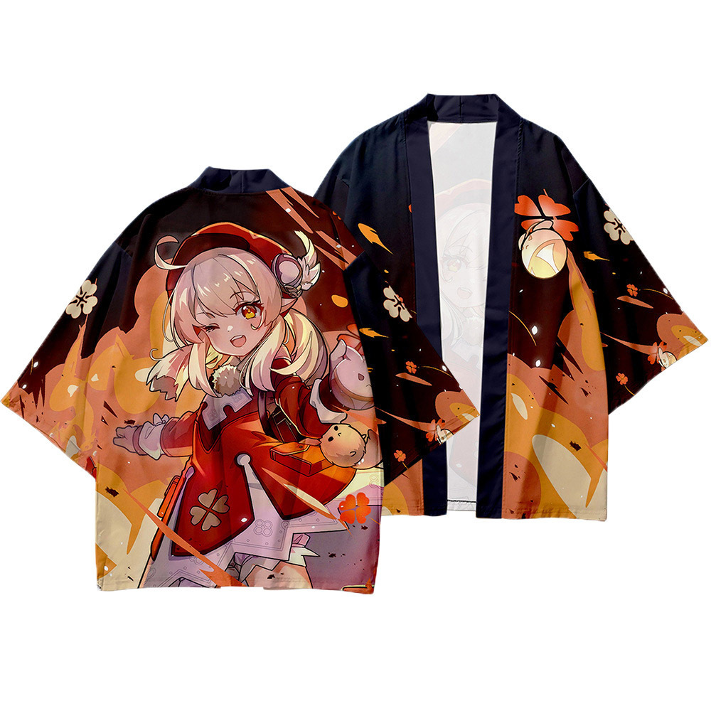 2024 verano anime cosplay dios original Genshin capa Riyue Keli cardigan kimono capa image 3