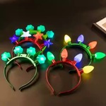 圣诞节万圣节led发光发箍节日派对彩色大灯泡发箍 气氛组发光玩具