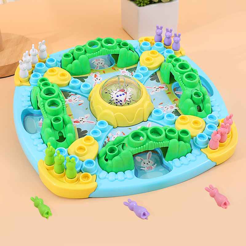 Xiaomeng conejo volando ajedrez juego de mesa educativo para niños doble batalla interacción entre padres e hijos juguetes de entrenamiento de pensamiento cerebral de varias personas