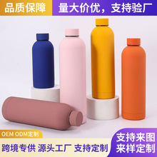 跨境新款美式小口瓶不锈钢运动水瓶大容量户外便携双层车载保温杯