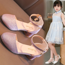 女童凉鞋夏季新款韩版时尚公主鞋中大童小女孩演出儿童高跟鞋