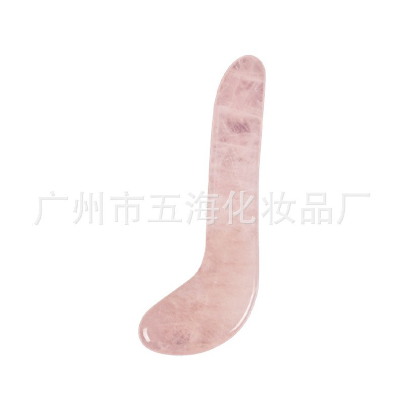 Herramientas faciales Guasha al por mayor, set de masajeador con rodillo de jade, masajeador natural de cristal rosa en forma de corazón. image 24