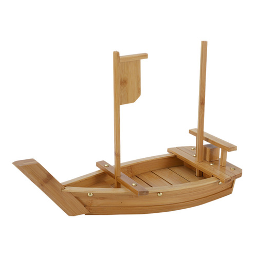 Japanese and Korean style sushi bamboo boat wooden boat Japanese style dragon boat Korean food tableware bamboo wooden Japanese platter sashimi sushi boat