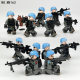 Cross-border Wholesale M8163 World Peacekeeping Force Building Blocks Small Particles Assembled Military Toys Bags