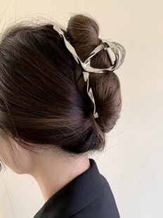 Cool feeling cross texture metal hair quantity multi-size grip shark clip hipster personality hairpin hair full