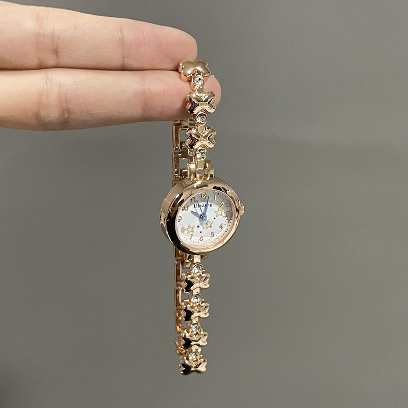Chain-style small dial watch for girls, fashionable, compact, exquisite, versatile, suitable for students and best friends, bracelet watch with small dial