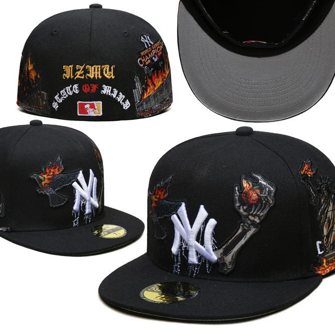 Внешняя торговля MLB бейсбольная лига шляпа Янки AAA плоский карниз 2025 Статуя Свободы череп трансграничный размер плоская крышка