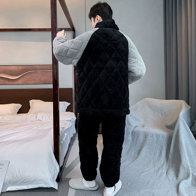 Мужской демисезонный флис pijama, утепленная коралловая бархатная стеганая зимняя куртка, коллекция 2023