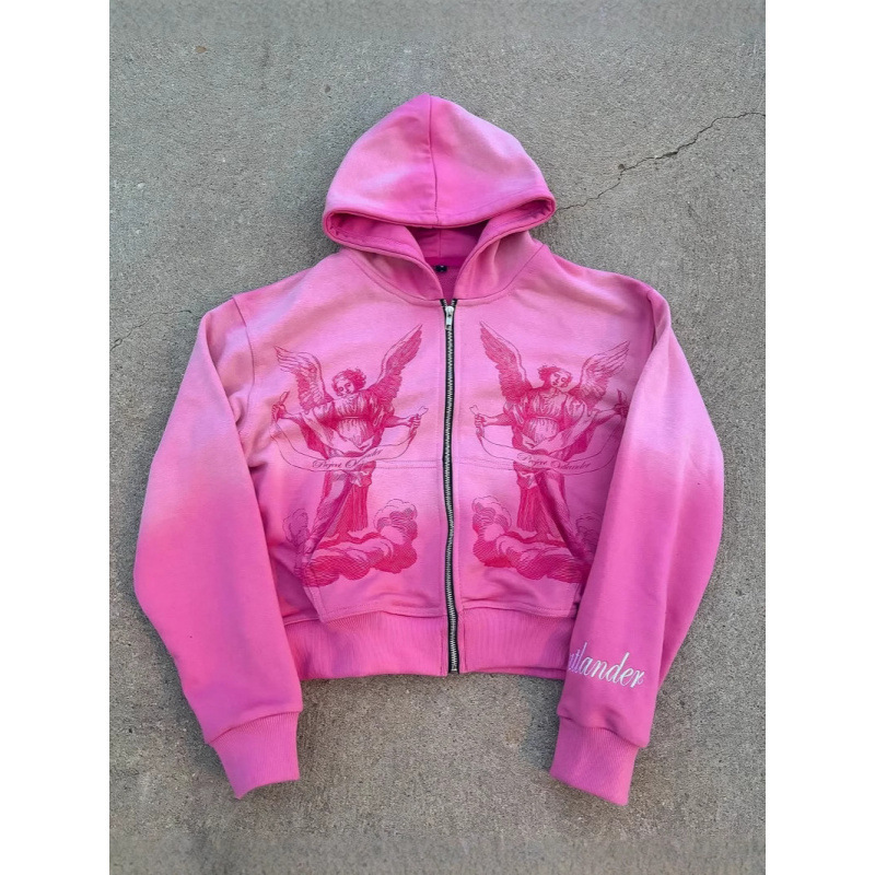 Urban Hip-Hop Gradient Print Hooded Sweatshirt Jacket - Stylish Oversized Pullover With 3D Design For Men & Women_viptrois.com