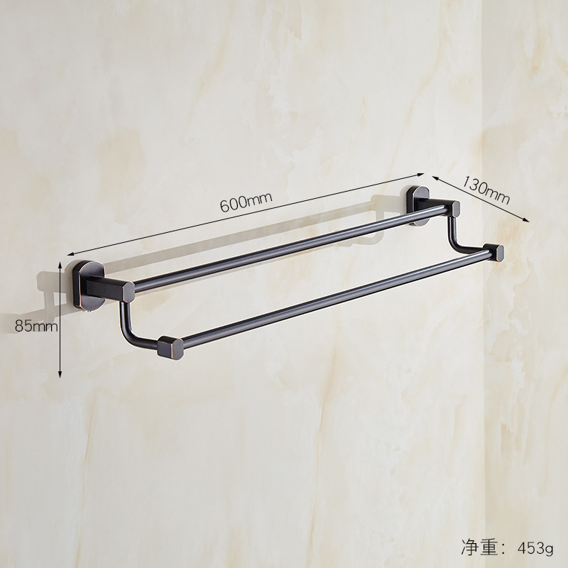 Todo el cobre colgante de baño toalla rack set toalla rack toalla rack toalla barra de toalla de baño hardware percha