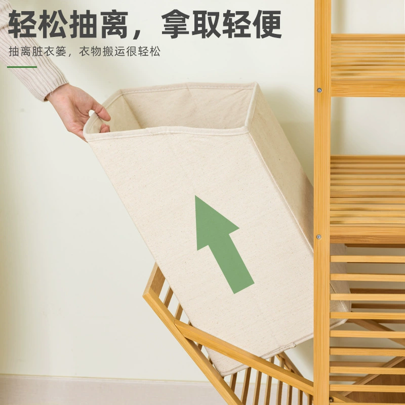 Полка для белья Bamboo, настенная стойка с наклонной корзиной, 3–5 уровней, длина 35/50/68 см