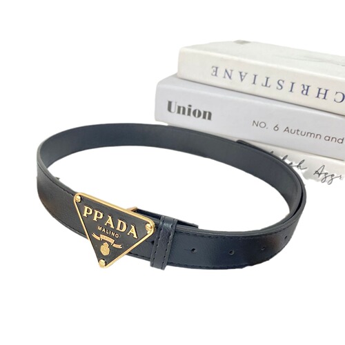 New fashion trend luxury style black triangle letter buckle women's belt accessories jeans suit pants leather belt 