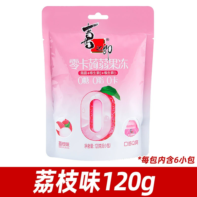 Конжак-желе (Xizhilang) 120 г, ассорти фруктовых вкусов, набор 6 саше
