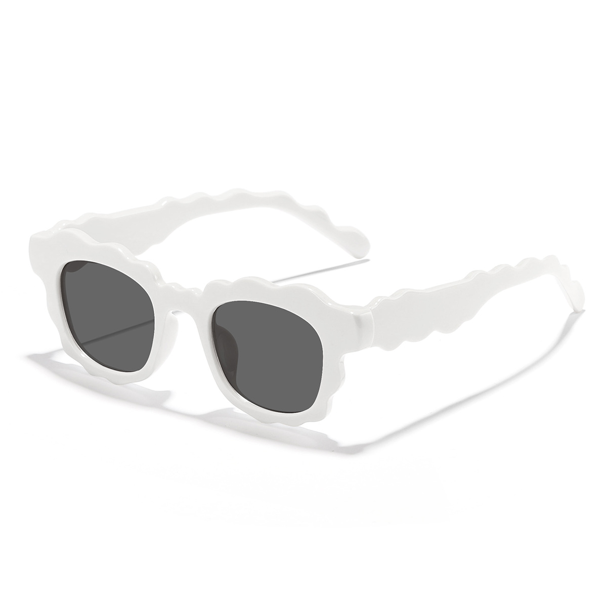 Transfronterizo nuevo personalizado flor ola borde gafas de sol pequeño marco cuadrado moda desgaste esencial gafas de sol